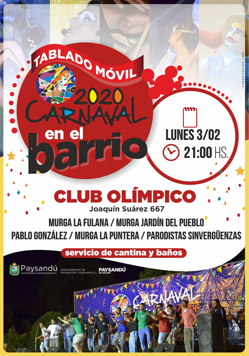 Carnaval 2020 tabaldo movil OLIMPICO