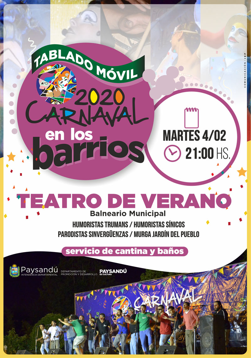 Carnaval 2020 tabaldo movil TEATROdeVERANO